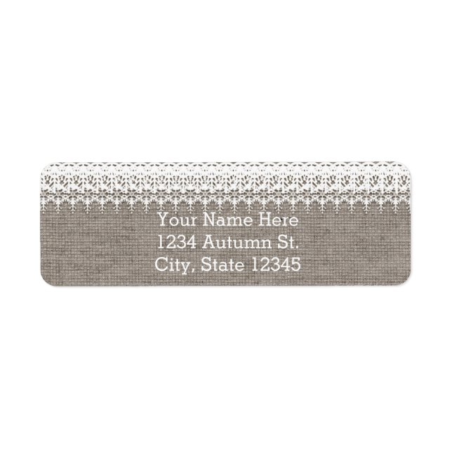 Rustic Burlap & Elegant Lace Wedding Invitation (Front)