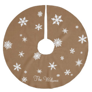 Rustic Burlap Family Tree Skirt