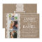 Rustic Burlap & Lace 3 Custom Photo Wedding Shower
