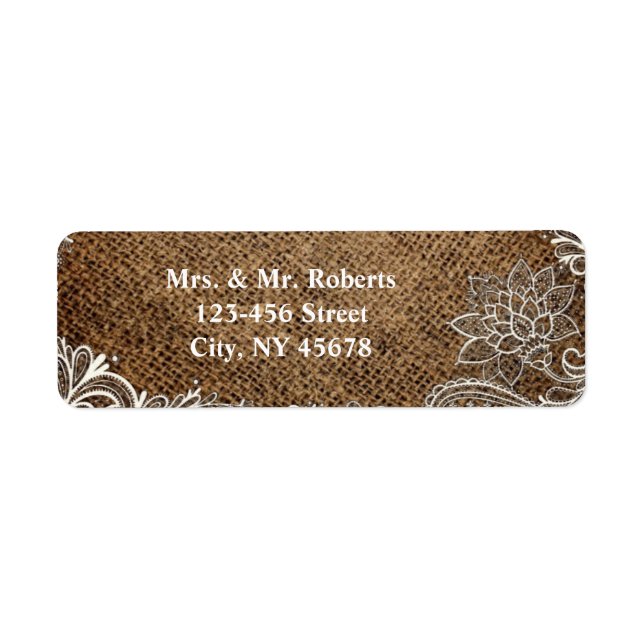 rustic burlap lace country wedding (Front)