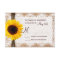 Rustic Burlap Lace Twine Sunflower Wedding RSVP