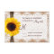 Rustic Burlap Lace Twine Sunflower Wedding RSVP