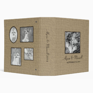 Rustic Burlap Look with Photos Binder