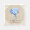 Rustic Burlap Mason Jar Blue Hydrangea Wedding