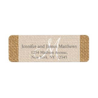 Rustic Burlap Monogram for Weddings