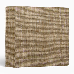 Rustic Burlap Nature Pattern 3-Ring Binder 