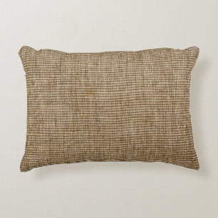 rustic burlap nature pattern accent pillow