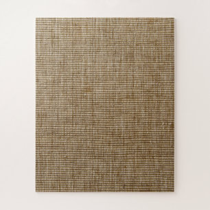 rustic burlap nature pattern jigsaw puzzle