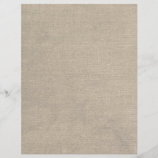 Rustic Burlap Print Custom Letterhead (Front)