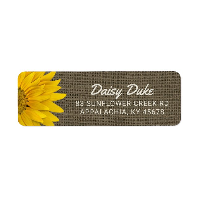 Rustic Burlap Sunflower Country Chic (Front)