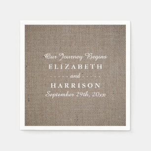 Rustic Burlap Wedding Napkin