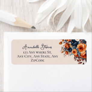 Rustic Burnt Orange and Blue Floral Wedding