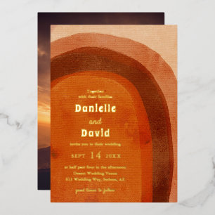Rustic Burnt Orange Arch Photo Modern Wedding