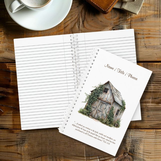 Rustic Business Personalized Medium Spiral Notebook (Creator Uploaded)