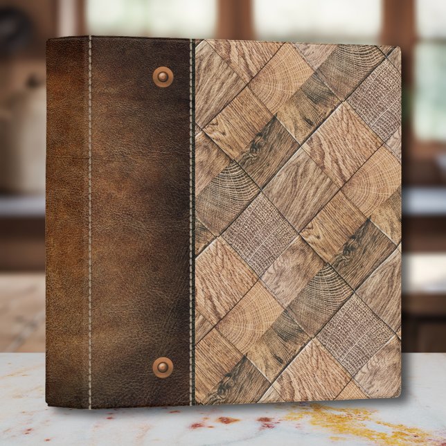 Rustic Butcher Block Leather Photo Album 1" Binder (Creator Uploaded)