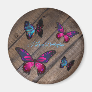 Rustic Butterflies Magnet