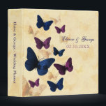 Rustic Butterflies Navy Plum Wedding Planner Binder<br><div class="desc">Rustic Butterflies Navy Blue and Plum Vintage Wedding Planning  Binder,  Personalized Wedding Organizer</div>