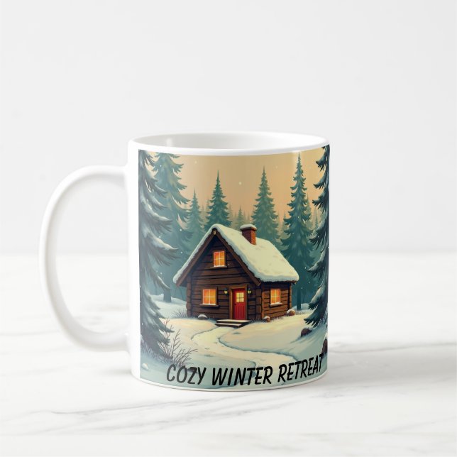 Rustic Cabin Christmas Mug (Gauche)
