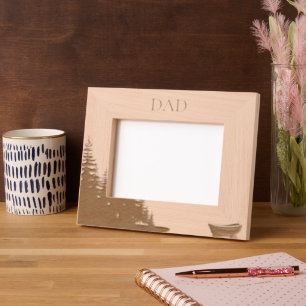 Rustic Cabin Custom Fisherman Family Photo Etched Frames