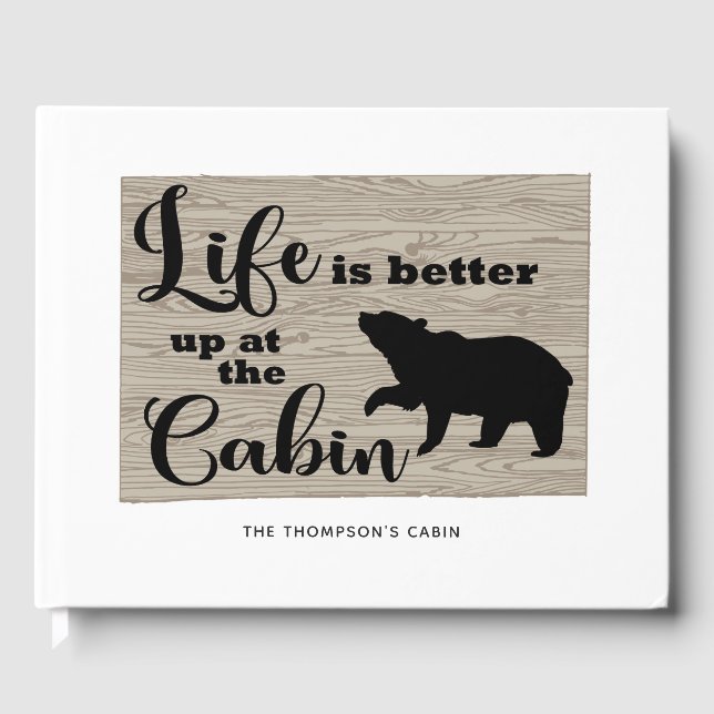 Rustic Cabin Guest Book (Front)