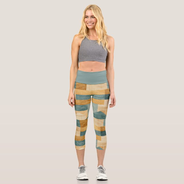 Rustic/Cabin/Lodge/Mountain  Capri Leggings (Front)