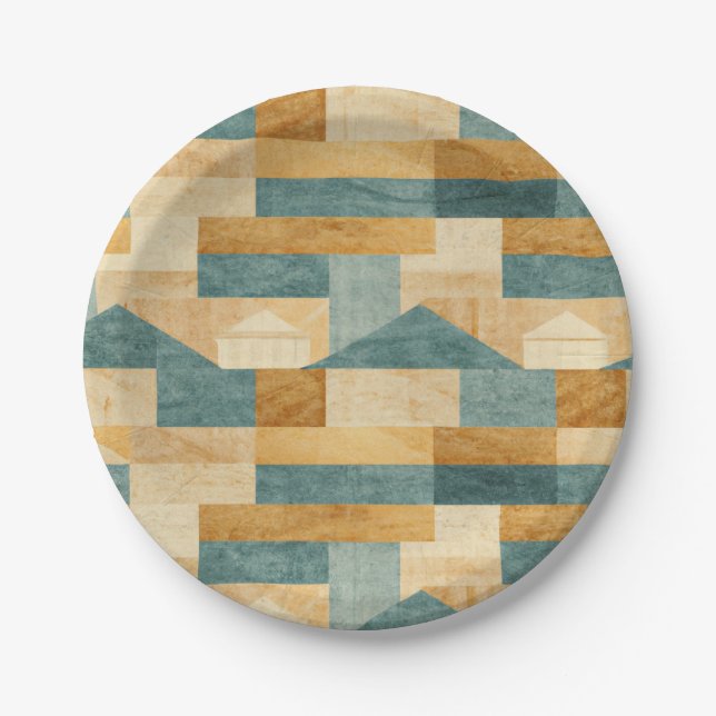 Rustic/Cabin/Lodge/Mountain  Paper Plate (Front)