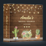 Rustic Cacti Succulent Bridal Shower Album Planner Binder<br><div class="desc">Rustic succulent cacti album binder - great to collect your bridal shower,  engagement party,  wedding planning ideas,  or memories. Matching items can be found in my Rustic Succulent Collection.</div>