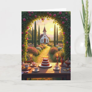 Rustic Cake Birthday Card