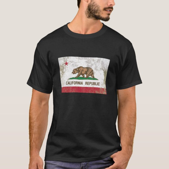Rustic California State Flag T-Shirt (Front)