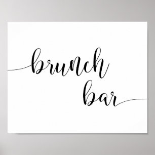 Rustic Calligraphy Brunch Bar Sign   Bridal Brunch