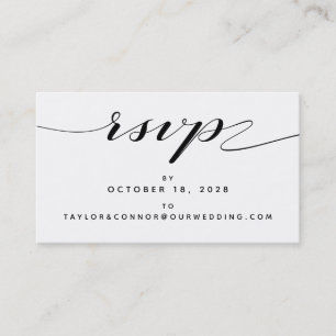 Rustic Calligraphy RSVP Online Card