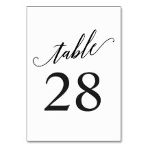 Rustic Calligraphy Table Number | Editable Colour