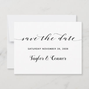 Rustic Calligraphy Wedding Save The Date Invitation