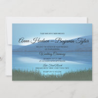Rustic Calming Lakeside Wedding Event Invites