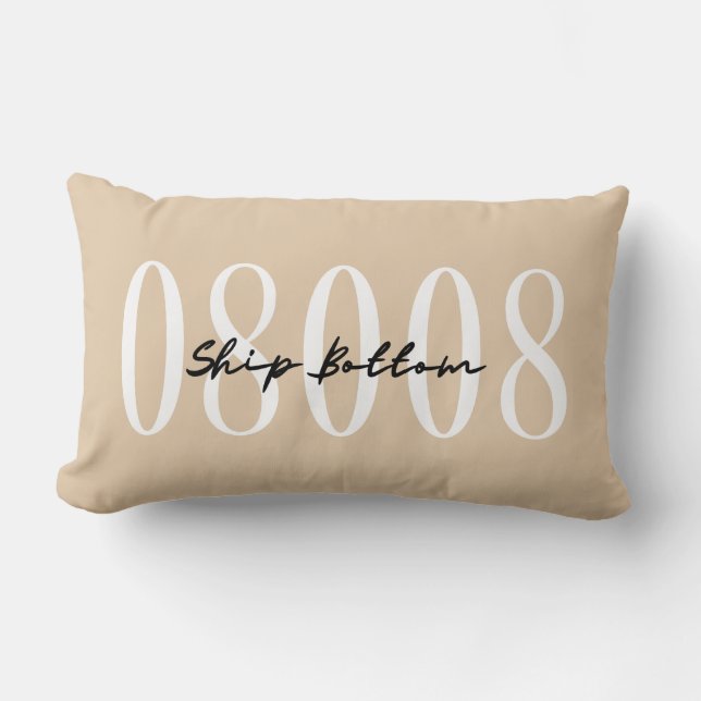 Rustic Camel Zip Code City Personalized Pillow (Front)