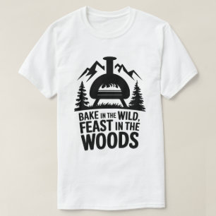 Rustic Campfire Baking Wild Forest Design T-Shirt