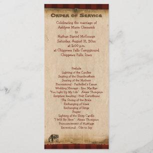 Rustic Camping Glamping Nature Wedding Program