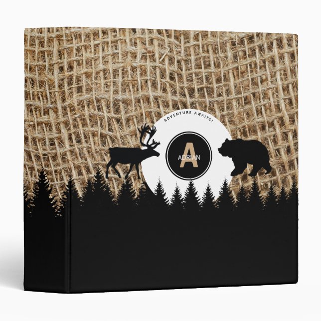 Rustic Camping Outdoors Adventure Binder (Front/Spine)