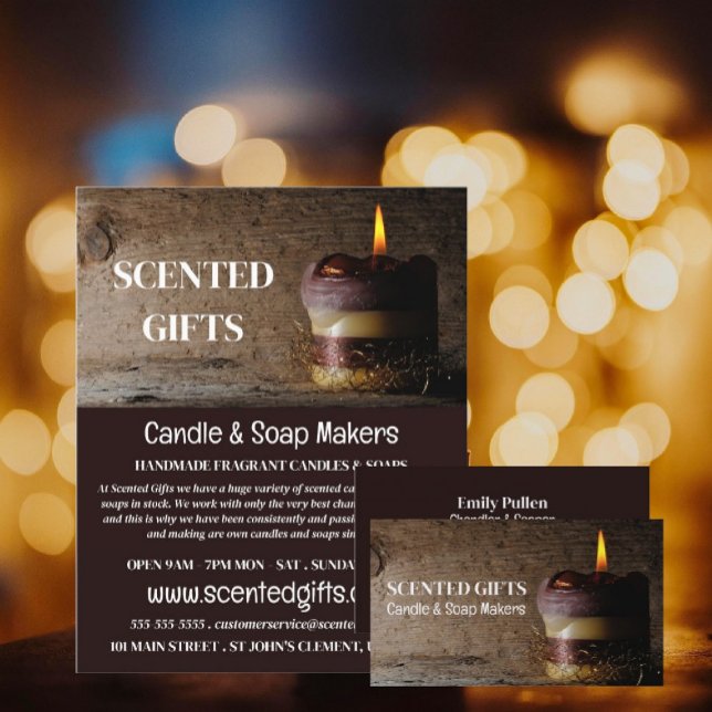 Rustic Candle, Candle & Soap Maker Advertising Flyer (Creator Uploaded)