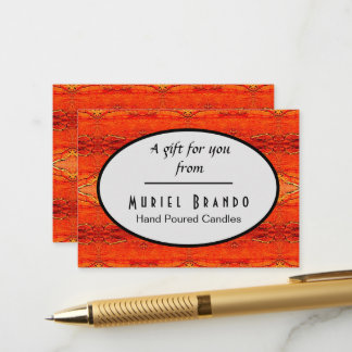 Rustic Candle Company Fournit Carte de boîtier