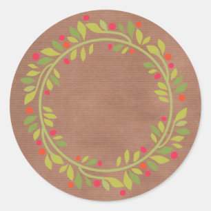 Rustic Canning  Homemade Jam or Pickles Classic Round Sticker