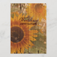 rustic cardboard country sunflower wedding