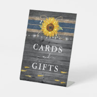 Rustic Cards and Gifts Navy Blue Sunflower Wedding