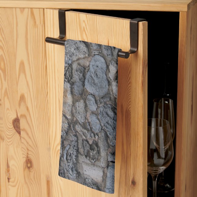 Rustic Caribbean Coral Stone Wall 2 Kitchen Towel (Thirds Fold)