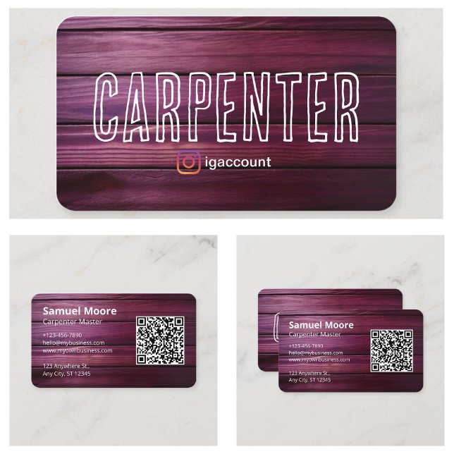 Rustic Carpenter Construction Industry Business Card (Rustic Carpenter Construction Industry Business Card
)