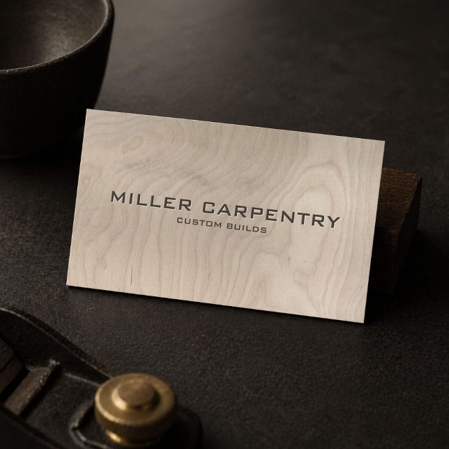 Rustic Carpenter Wood Grain Business Card (Creator Uploaded)