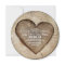 Rustic carved tree wood heart rehearsal dinner