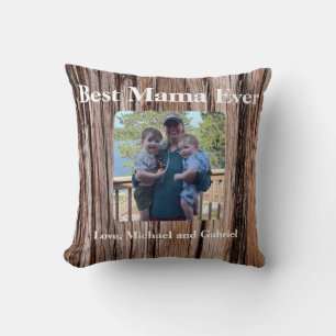 Rustic cedar bark, natural tree outdoors pattern  throw pillow