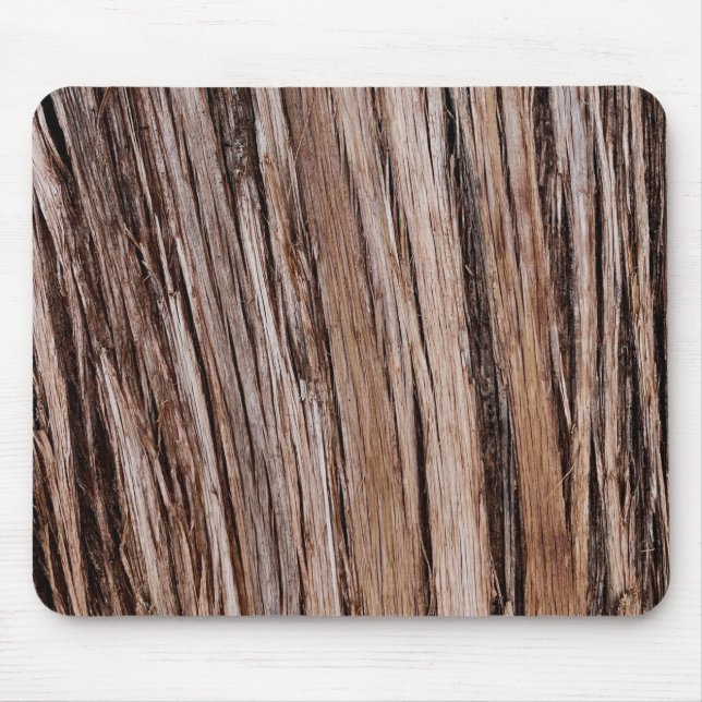 Rustic cedar bark nature tree outdoors pattern mouse pad (Front)