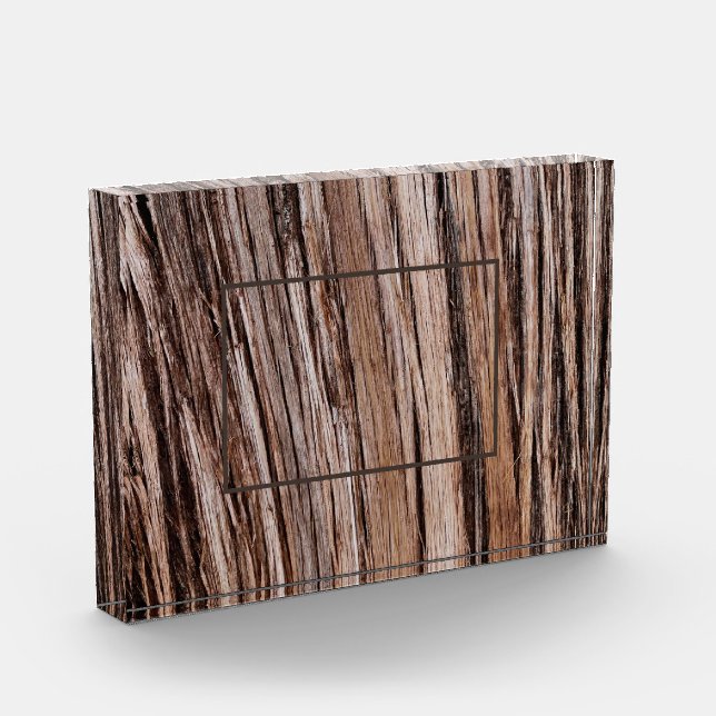 Rustic cedar bark nature tree outdoors pattern photo block (Left)
